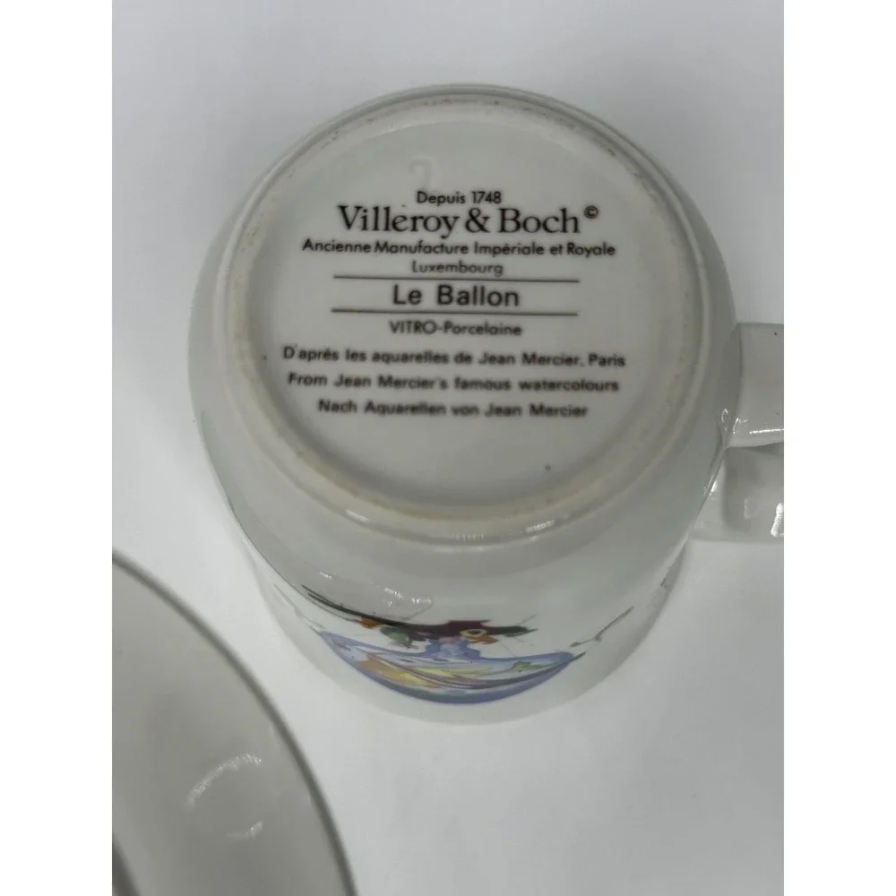 Villeroy Bosch Le Balloon China Salad Plate Mug Cup  Jean Mercier Luxembourg